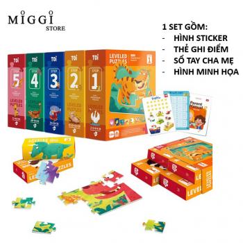 Bộ xếp hình thông minh 7 cấp độ cho bé Level up Jigsaw Puzzle 