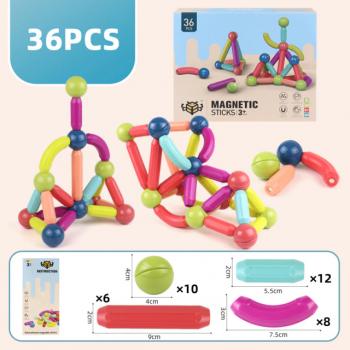  Đồ Chơi Lắp Ghép Có Nam Châm_Magnetic Bar Blocks 36 mảnh 